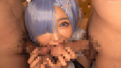 巨乳美少女コスプレイヤーな善場まみちゃんがオフパコ撮影会で男達に囲まれてハメる乱交セックスがエロい！